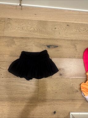 Girls Black Layered Skirted Shorts - Classic Playwear